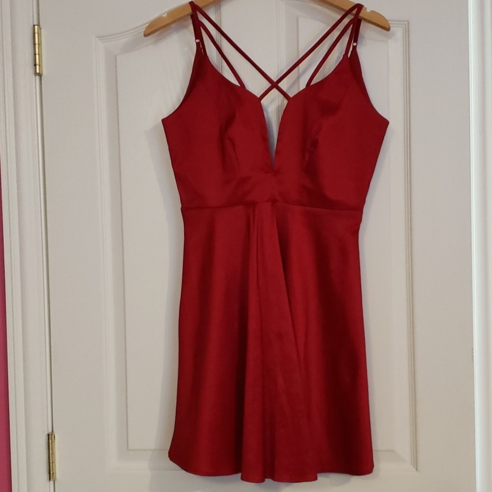 Cross My Heart Dress Red